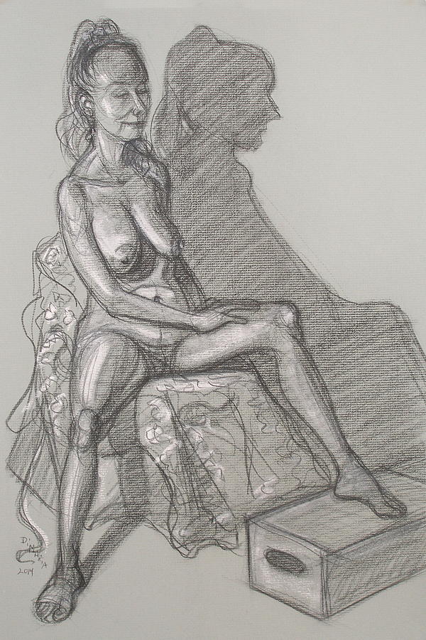 Nova Cynthia Seated Drawing by Donelli  DiMaria