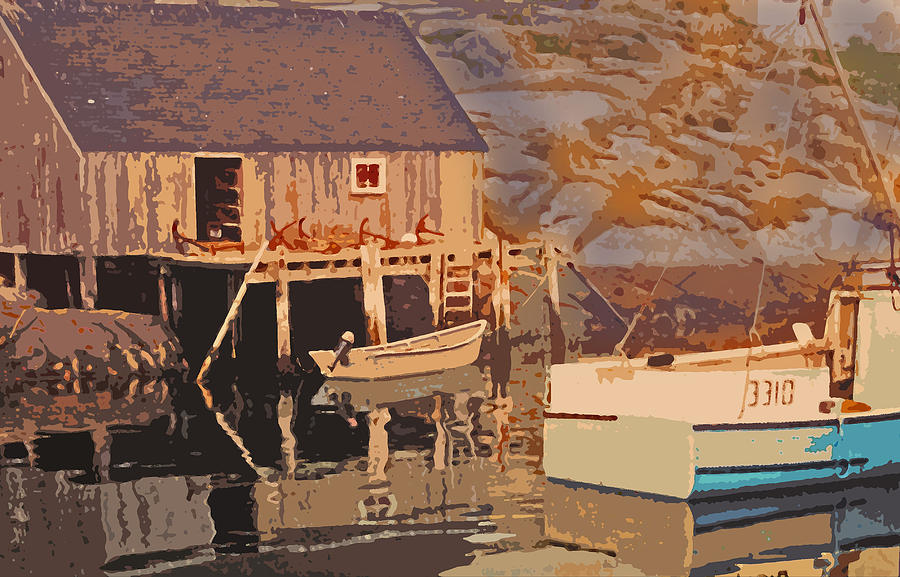 Boat Digital Art - Nova Scotia Dreaming by Ian  MacDonald