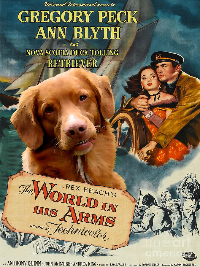 Nova Scotia Duck Tolling Retriever Art Canvas Print - The World in his Arms Movie Poster Painting by Sandra Sij