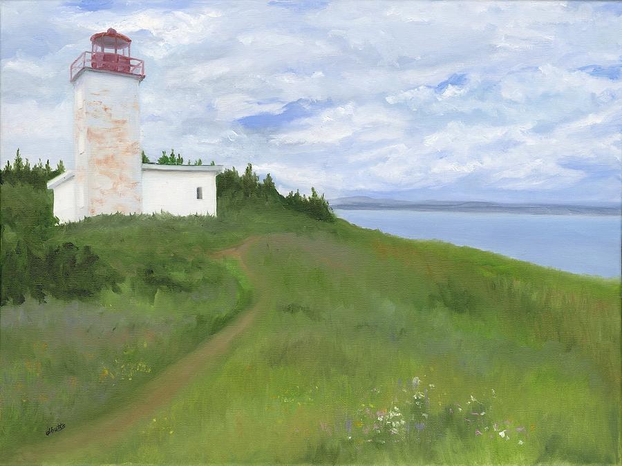 Nova Scotia LIghthouse Painting by Deborah Butts