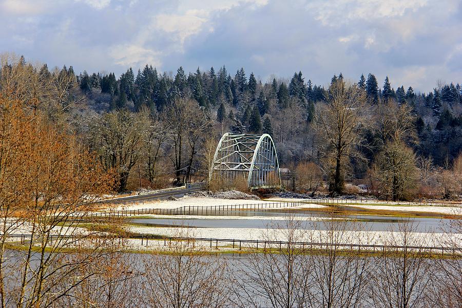 Tolt Digital Art - Novelty Bridge December  by Jen  Brooks Art