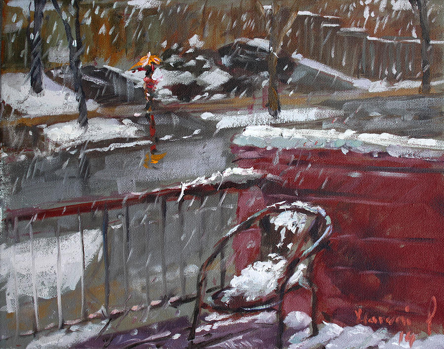 Winter Painting - First Snowfall Nov 17 2014 by Ylli Haruni