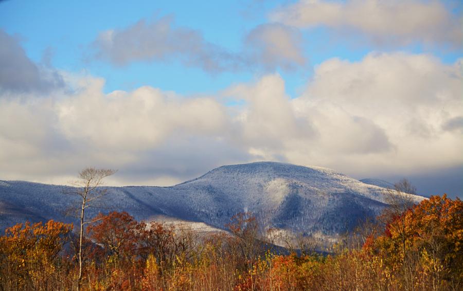 November Snow on the Mountain Photograph by Judy Genovese