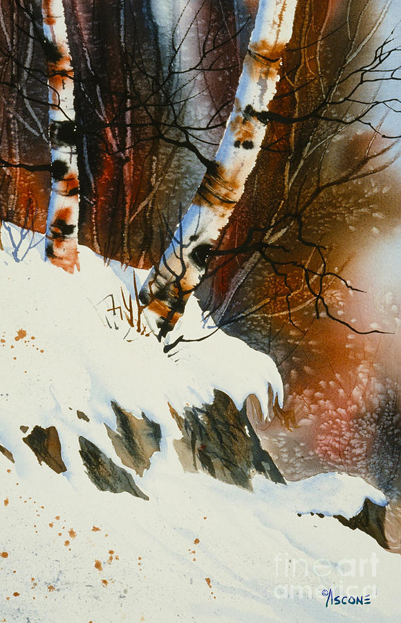 November Snow Painting by Teresa Ascone