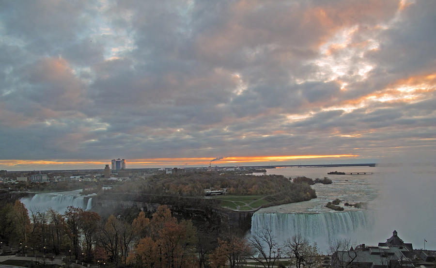 November Sunrise Niagara Falls Photograph by Barbara McDevitt