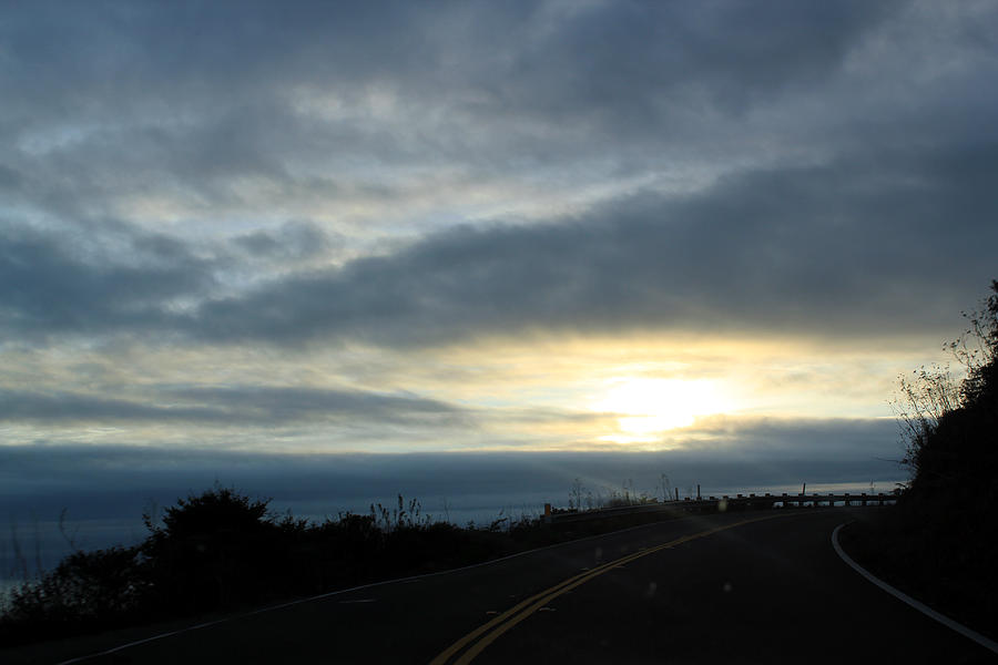 Pacific Ocean Photograph - November Sunset over Highway One by Ron McMath
