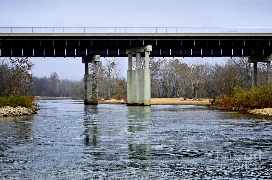 November under the brige - Current River near Van Beauren Mo Photograph by Debbie Portwood
