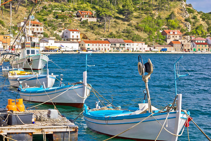 Novigrad dalmatinski boats on the coast Photograph by Brch Photography