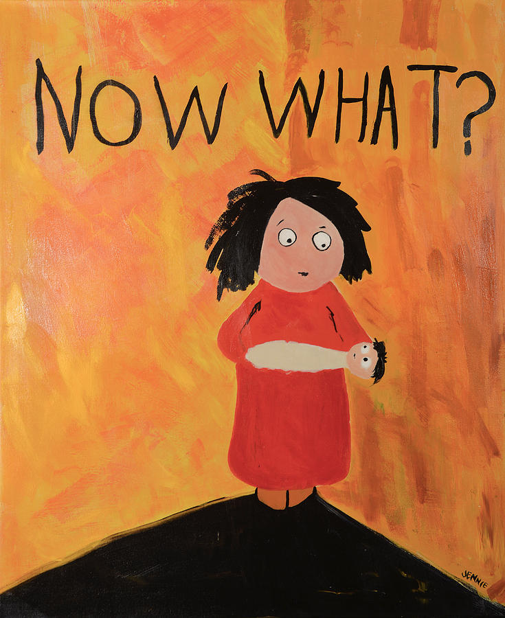 New Mother Painting - Now What? by Jennie Cooley