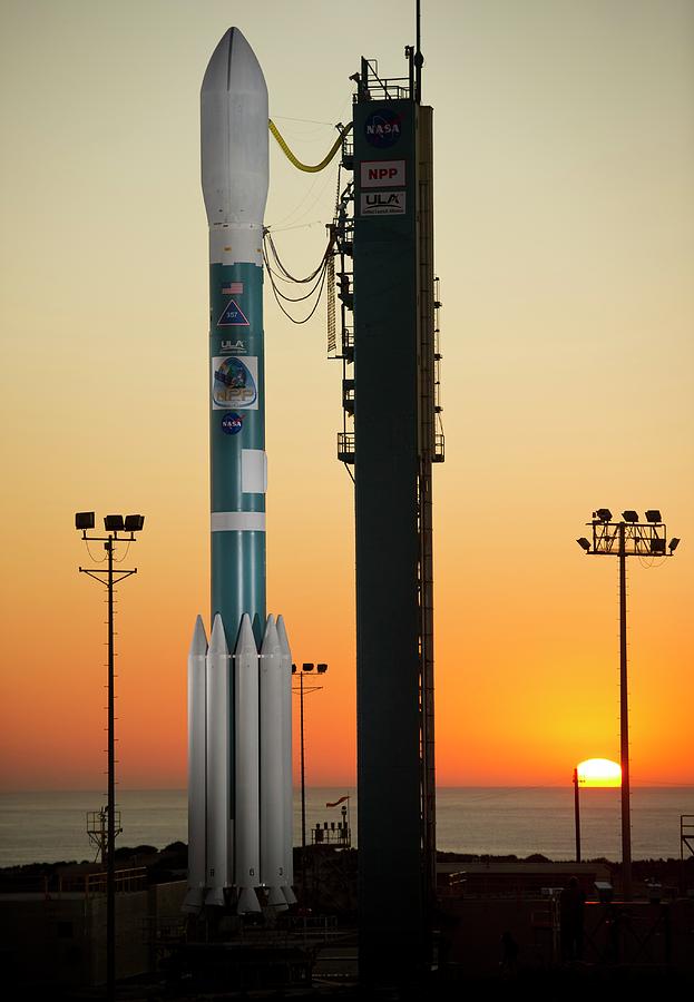 Npp Satellite Launch Rocket Photograph by Science Photo Library Npp Satellite Launch Rocket Photograph by Science Photo Library