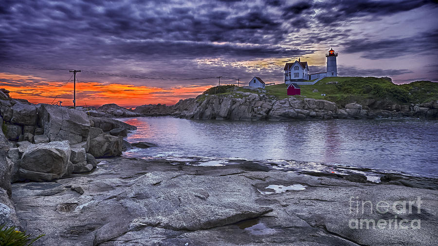 Lighthouse Photograph - Nubble lighthouse maine by Steven Ralser