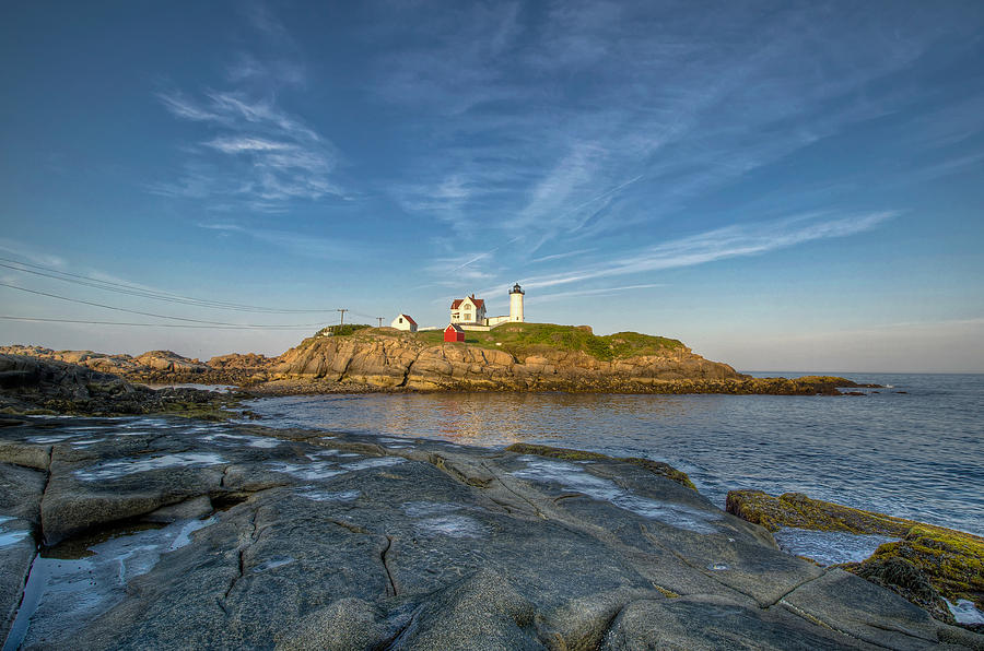 Nubble in Blue Photograph by At Lands End Photography