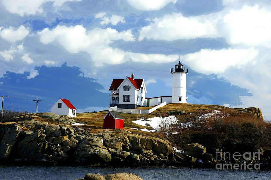 Nubble in Blue Photograph by Rick Bragan