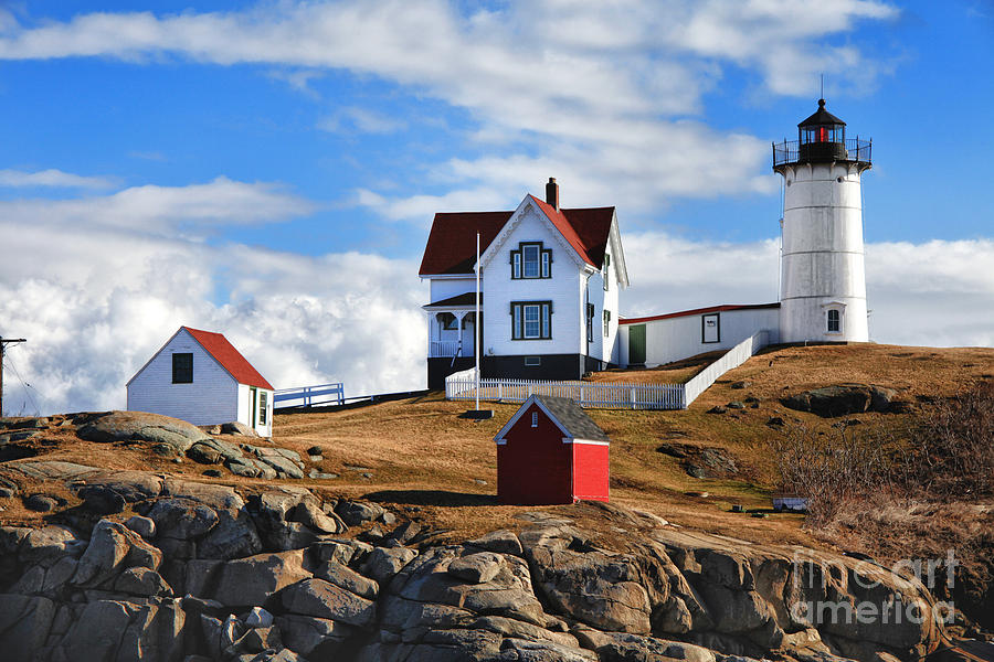 Nubble in the Clouds Photograph by Rick Bragan - Fine Art America