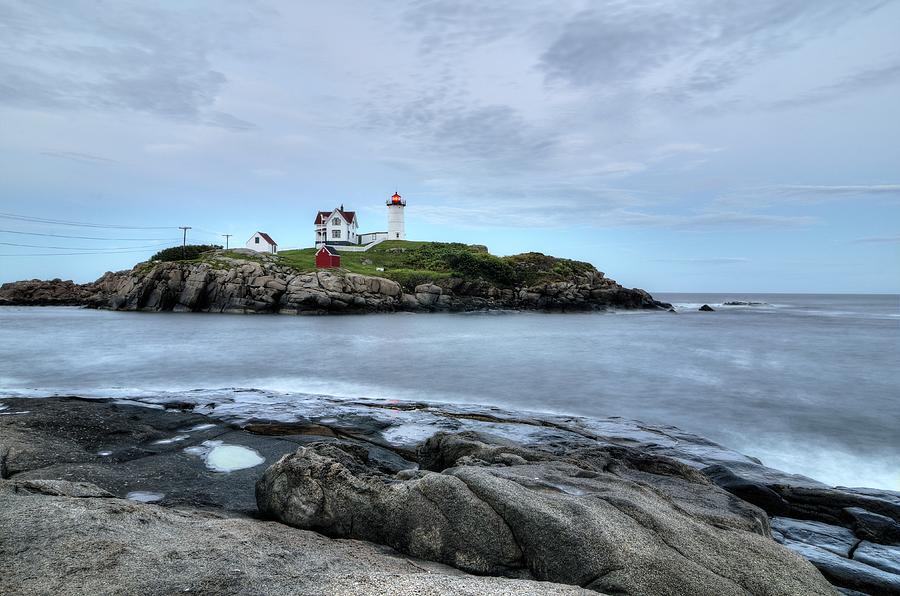 Nubble Light After Sunset Photograph by Donna Doherty