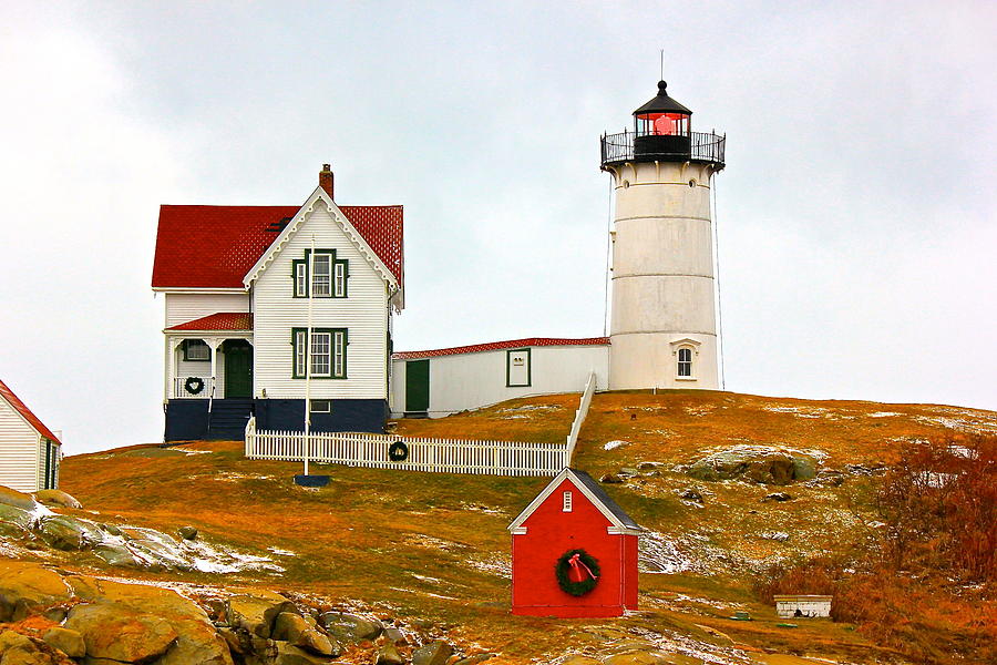 Nubble Lighthouse Photograph by Amazing Jules