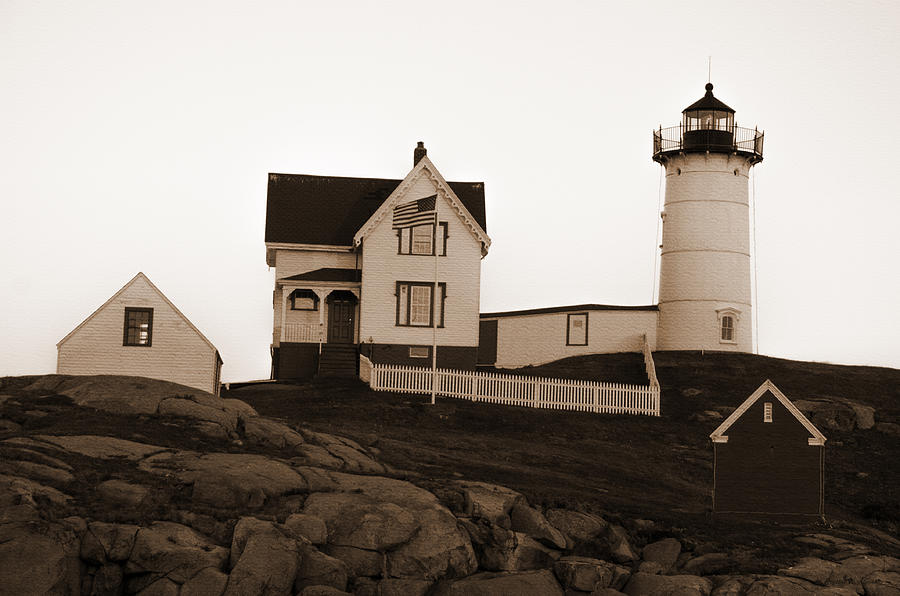 Nubble Lighthouse Photograph by Crystal Wightman