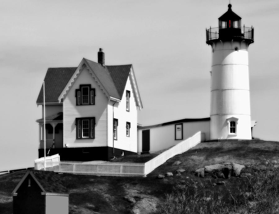 Nubble Lighthouse Maine Photograph by Caroline Stella