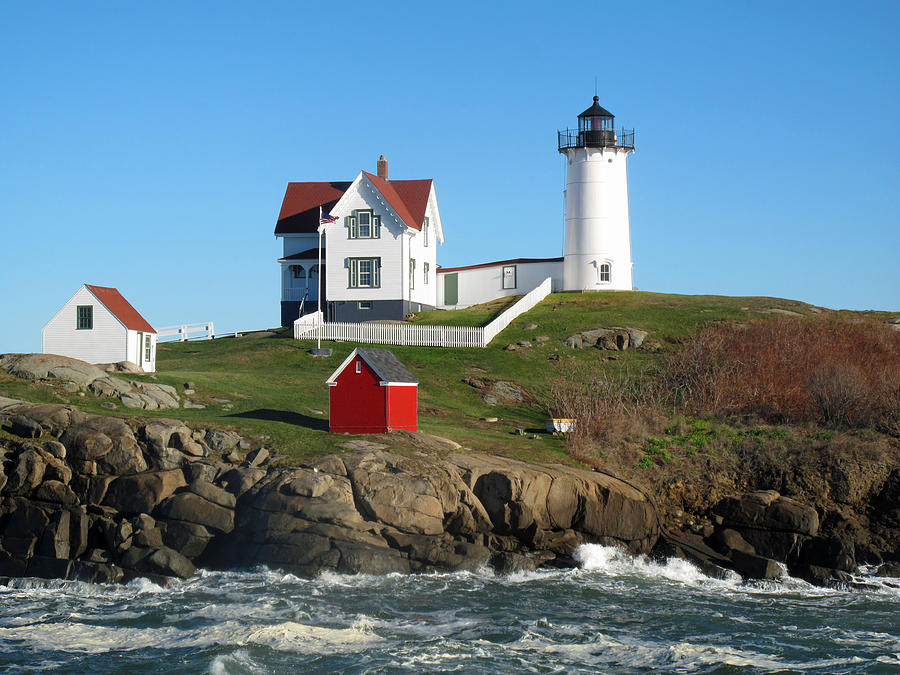 Lighthouse Photograph - Nubble Lighthouse One by Barbara McDevitt