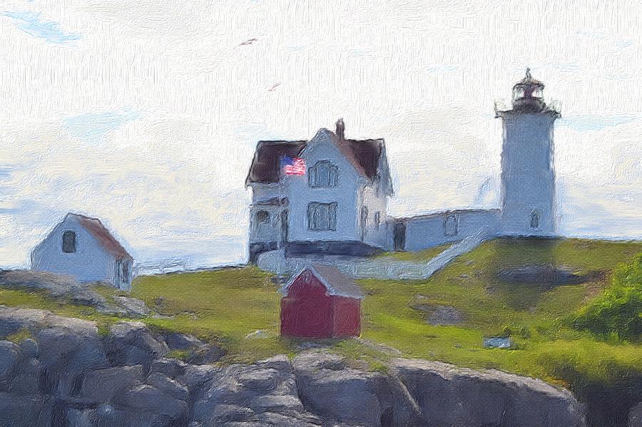 Nubble Lighthouse Photograph by Shellaine Rollins | Fine Art America