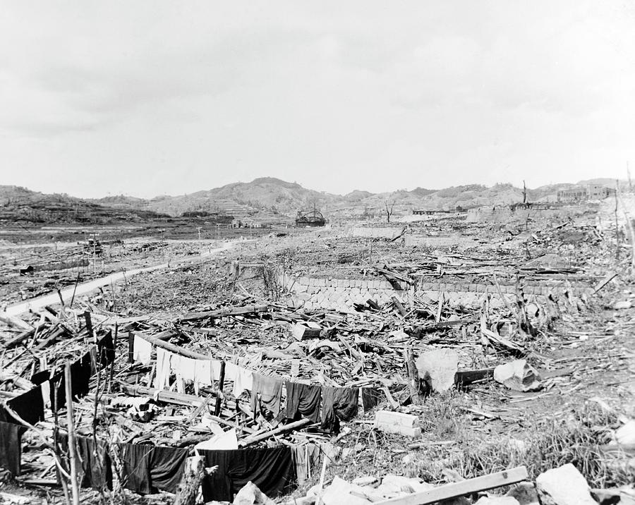 Nuclear Destruction At Nagasaki Photograph by Us Navy