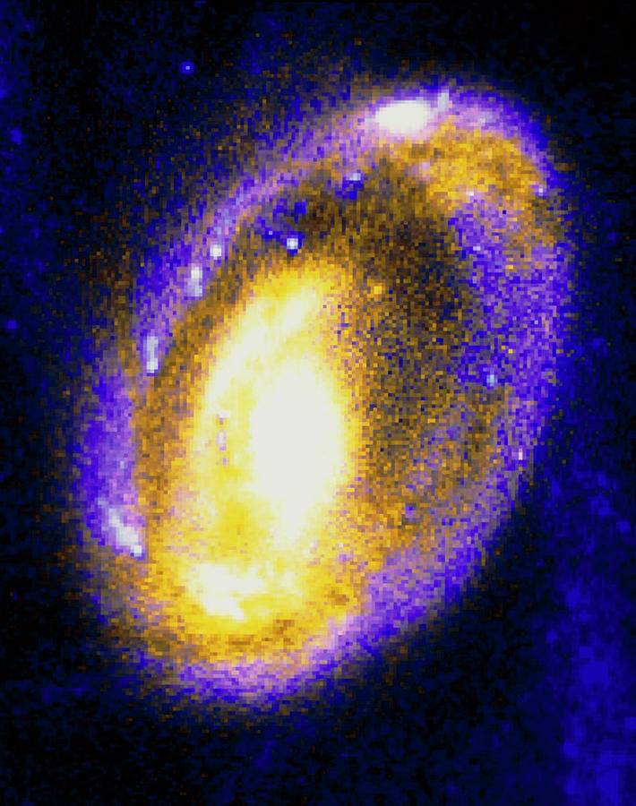 Nucleus Of Cartwheel Galaxy With Knots Of Gas Photograph by Nasa/esa/stsci/c.struck & P.appleton,iowa State U/ Science Photo Library