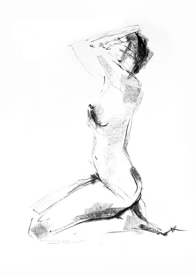 Nude 005 Drawing by Ani Gallery