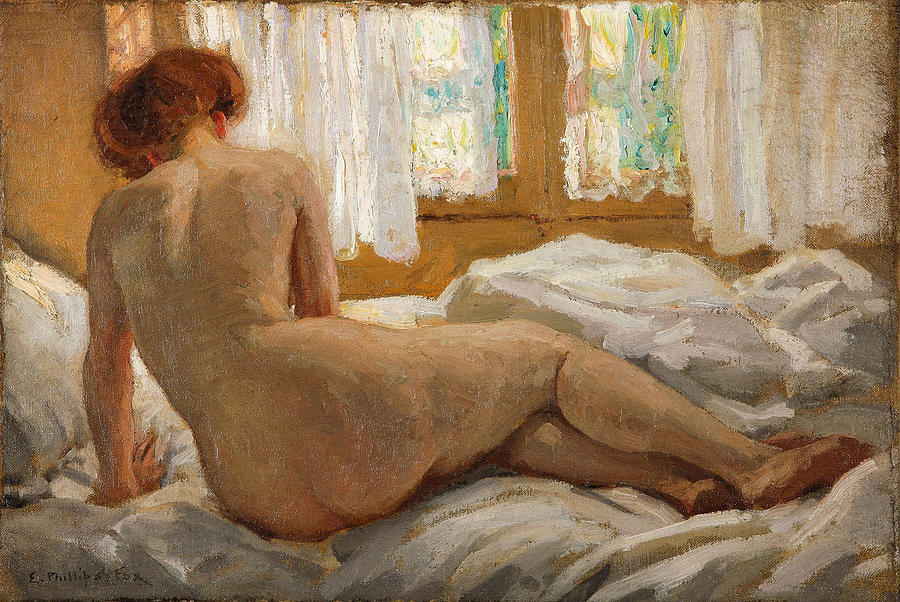 Nude Bathed in Sunlight Painting by Emanuel Phillips Fox