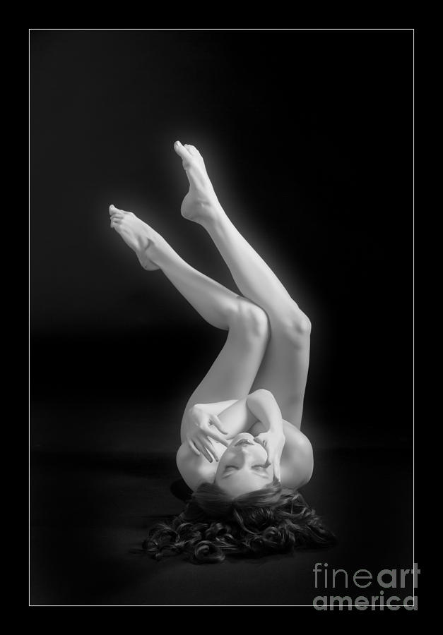 Naked Woman Photograph - Nude Bent legs in Air 1158.01 by Kendree Miller