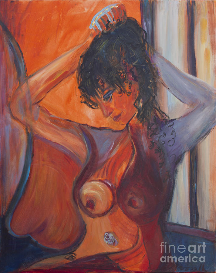 Portrait Painting - Nude Dressing by Avonelle Kelsey