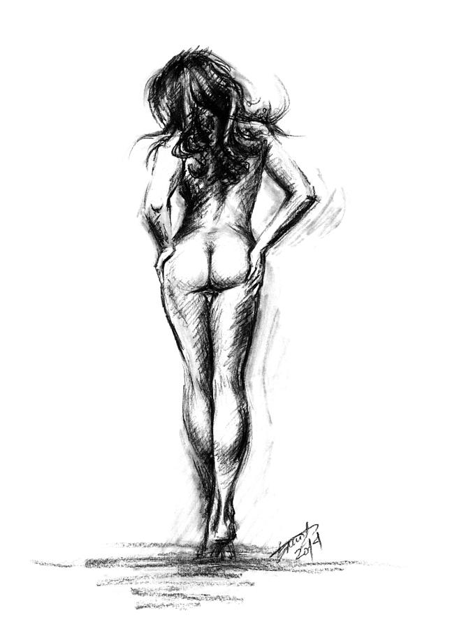 Nude Female Figure Drawing By E Drawings