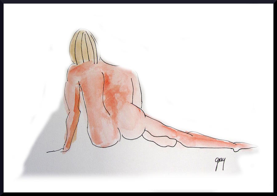 Nude Painting - Nude from Rear Seated by Gary Kirkpatrick
