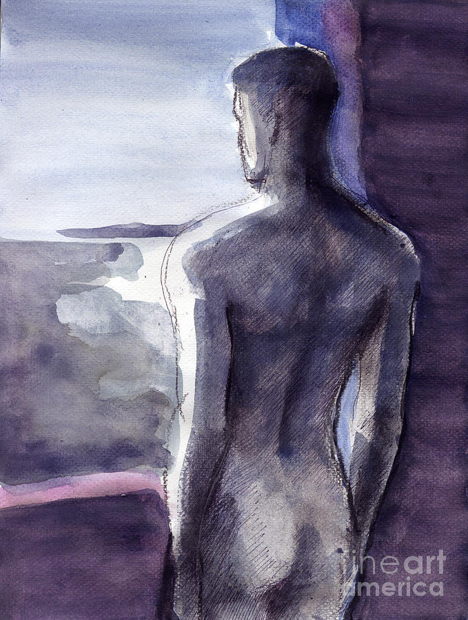 Nude Painting - Nude Front Of The Window by Line Arion