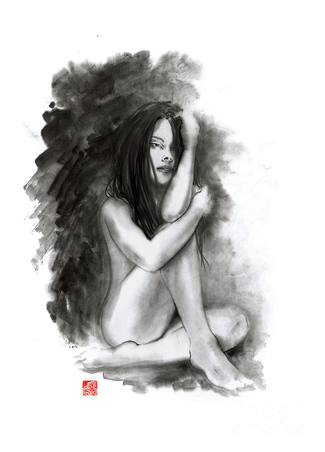 Woman Nude Painting - Nude girl by Mariusz Szmerdt