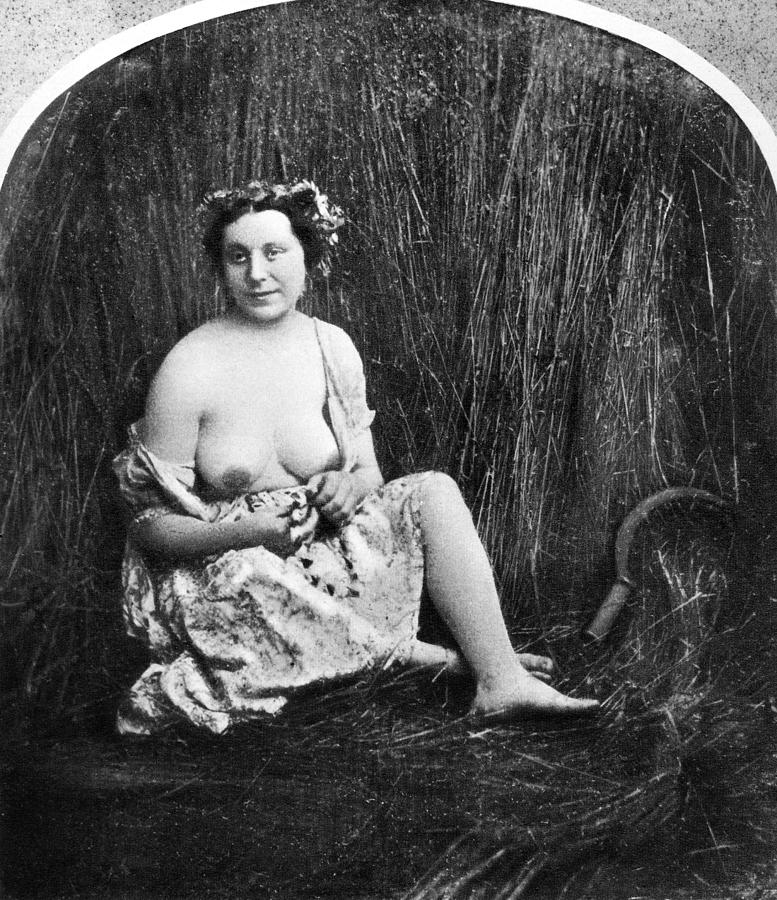 NUDE IN FIELD, c1850 Photograph by Granger