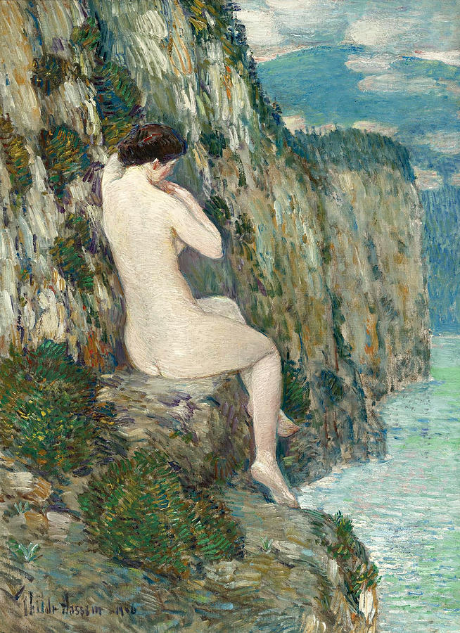 Nude. Isle of Shoals Painting by Childe Hassam