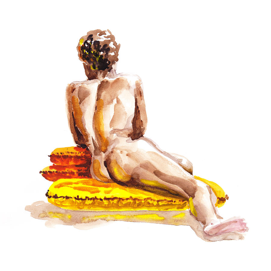 Nude Male Model Study Vi Painting