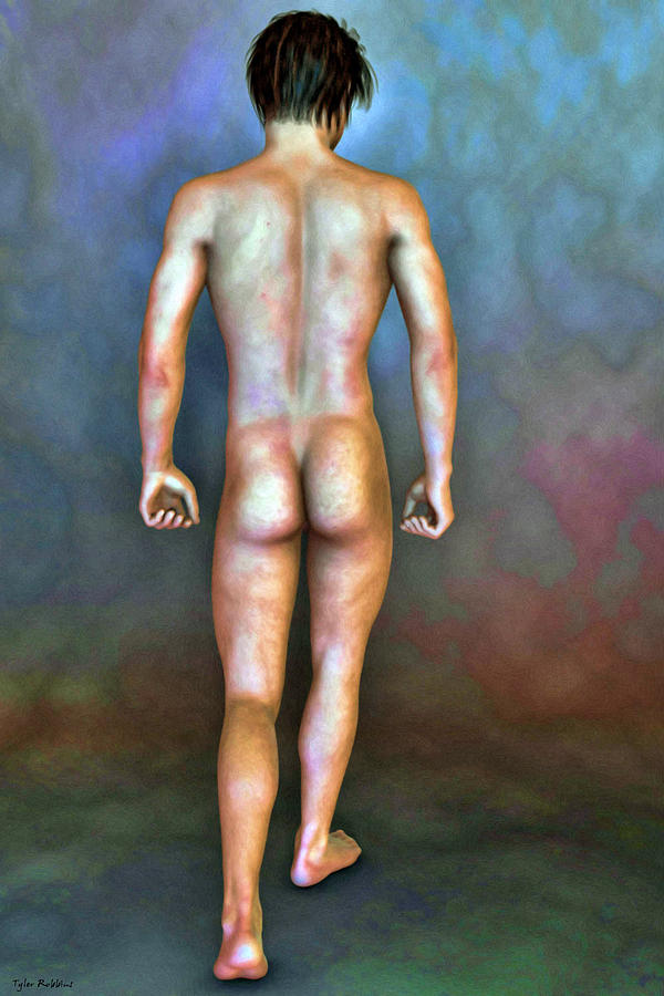 Nude Male with Blemishes Painting by Tyler Robbins