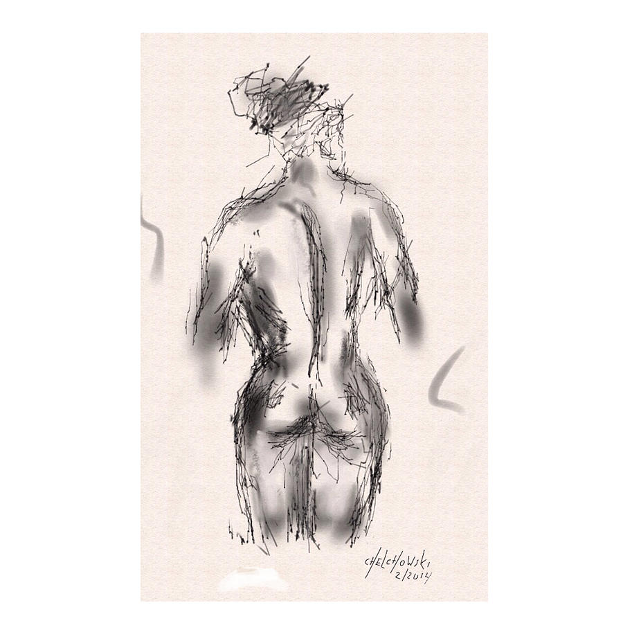 Nude Drawing by Miroslaw  Chelchowski