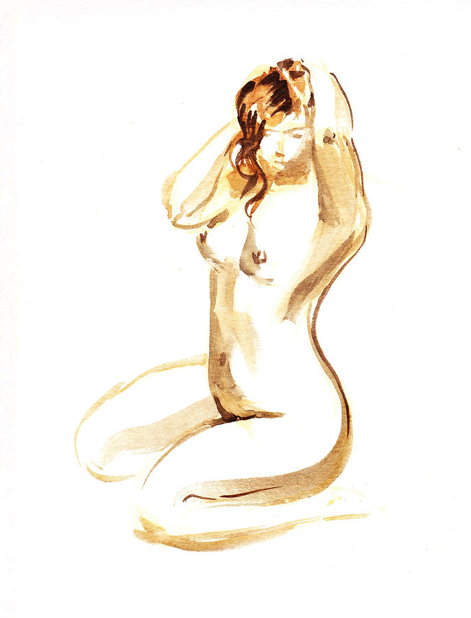 Nude Model Gesture I Painting by Irina Sztukowski
