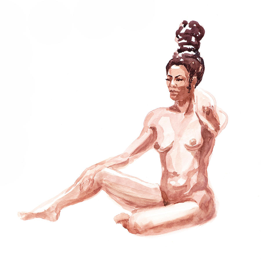 Nude Model Gesture X Painting by Irina Sztukowski