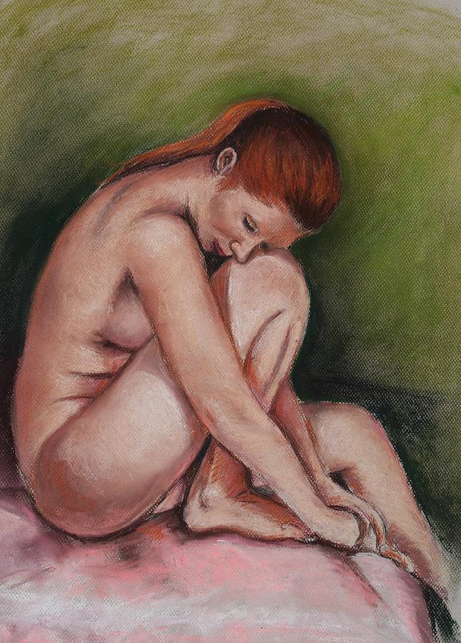 Nude Pastel Painting by Melinda Saminski