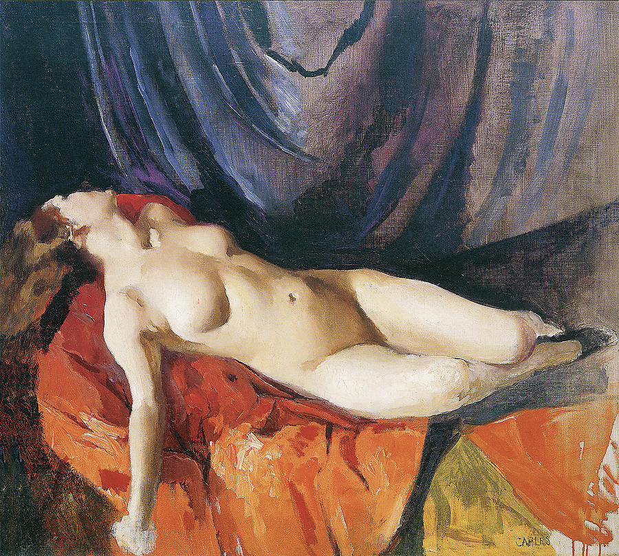 Nude Reclining Photograph - Nude Reclining by Arthur Beecher Carles