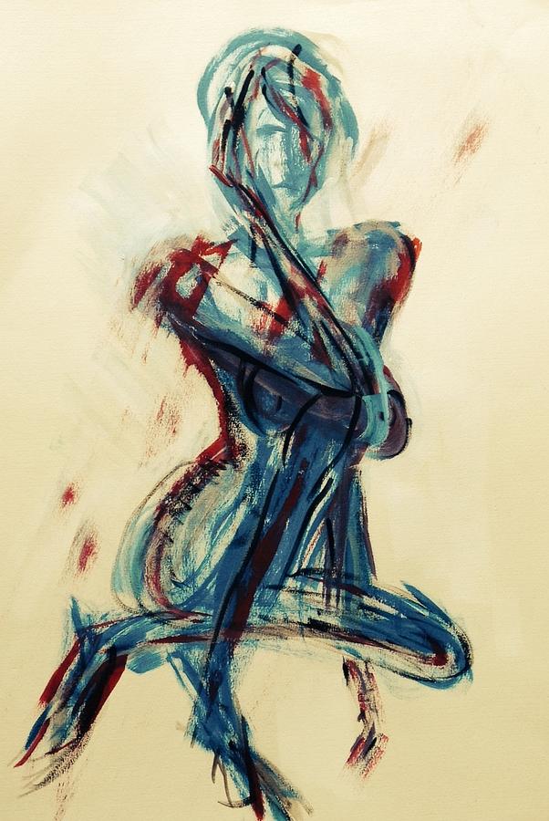 Nude Sit Painting By Richard Schwachter Pixels