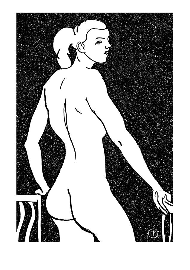 Nude Drawing - Nude Sketch 7 by Leonid Petrushin