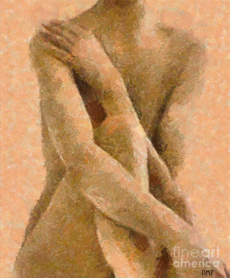 Nude Study 2 Mixed Media by Dragica  Micki Fortuna