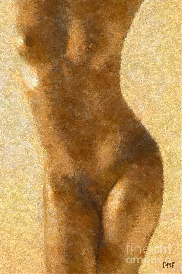 Nude Study 3 Mixed Media by Dragica  Micki Fortuna