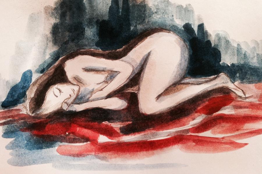 Nude study 8 Painting by Hae Kim