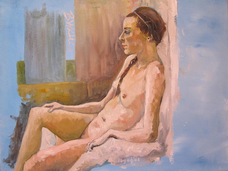Nude Study Breonna Painting by Ray Agius