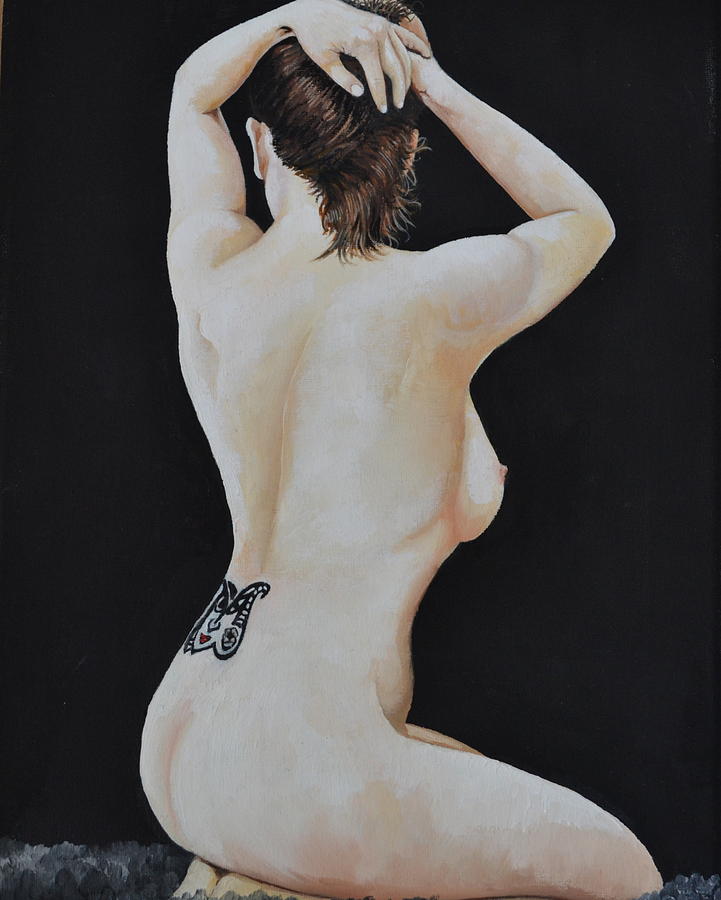 Nude with a Tattoo Painting by Martin Schmidt